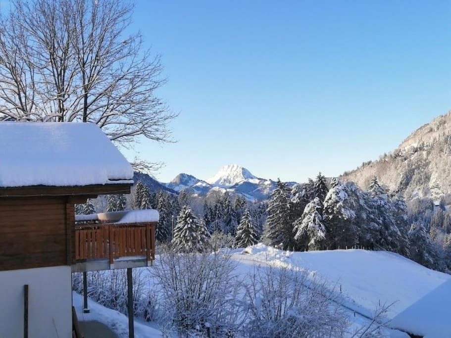 Confortable Chalet Avec Magnifique Vue En Gruyere. Charmey Dış mekan fotoğraf