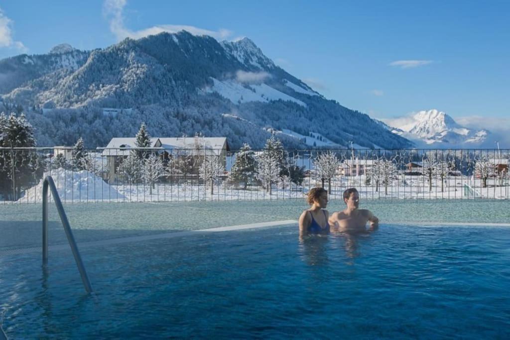 Confortable Chalet Avec Magnifique Vue En Gruyere. Charmey Dış mekan fotoğraf