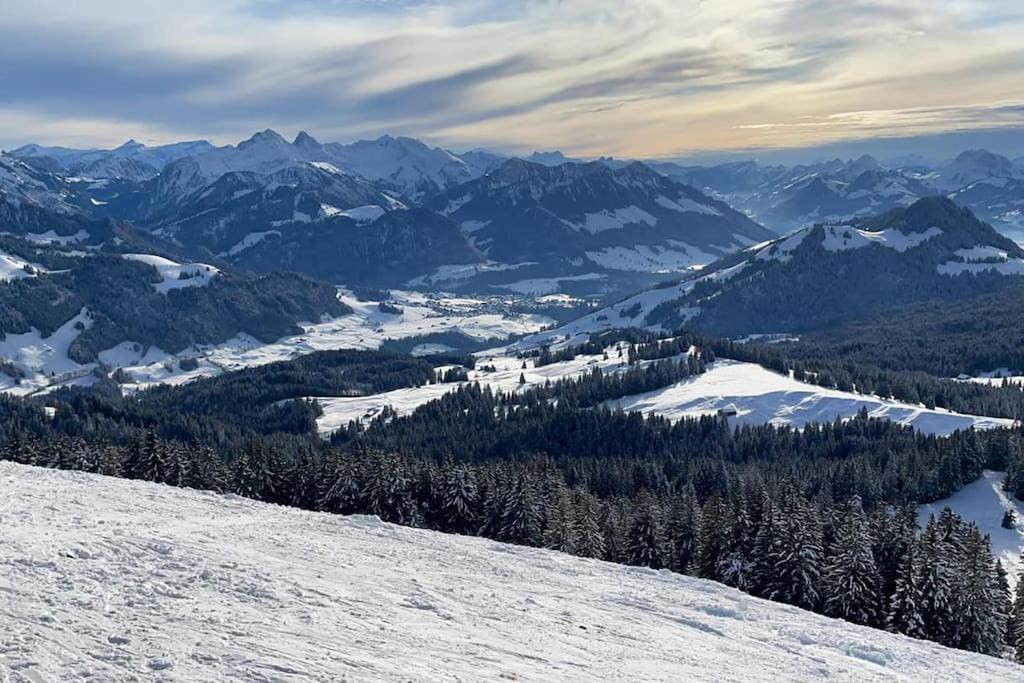 Confortable Chalet Avec Magnifique Vue En Gruyere. Charmey Dış mekan fotoğraf